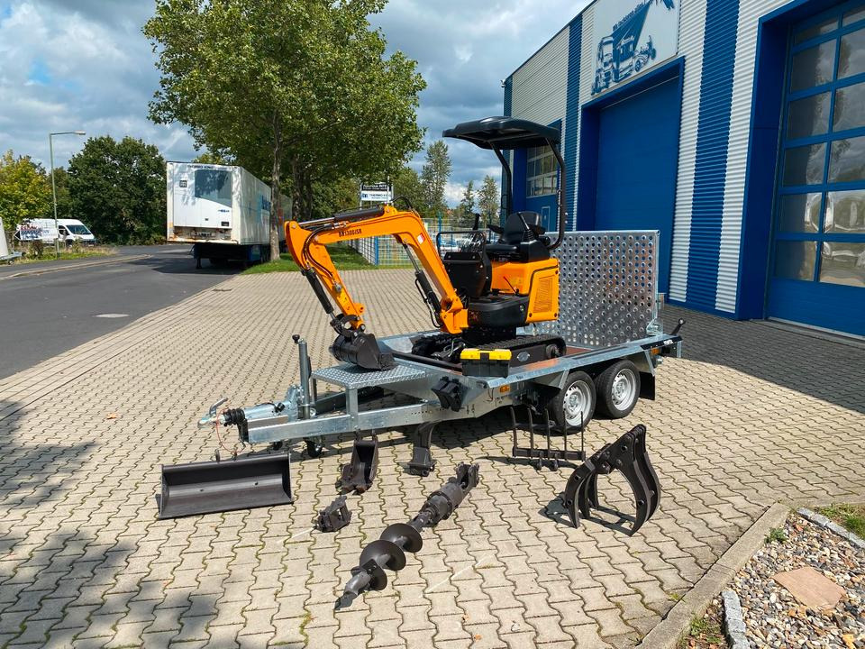 Minibagger BK1300JSR + Anhänger + Zubehör *INKL.19% MWST*BERGER KRAUS*KUBOTA*JOYSTICK*SCHENKWARM*SOFORT!* - Ekskavator mini, Trailer: gambar 1 Minibagger BK1300JSR + Anhänger + Zubehör *INKL.19% MWST*BERGER KRAUS*KUBOTA*JOYSTICK*SCHENKWARM*SOFORT!* - Ekskavator mini, Trailer: gambar 1