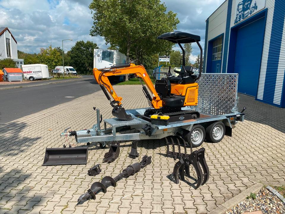 Minibagger BK1300JSR + Anhänger + Zubehör *INKL.19% MWST*BERGER KRAUS*KUBOTA*JOYSTICK*SCHENKWARM*SOFORT!* - Ekskavator mini, Trailer: gambar 2 Minibagger BK1300JSR + Anhänger + Zubehör *INKL.19% MWST*BERGER KRAUS*KUBOTA*JOYSTICK*SCHENKWARM*SOFORT!* - Ekskavator mini, Trailer: gambar 2