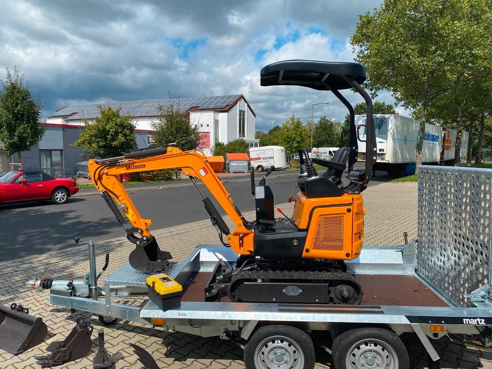 Minibagger BK1300JSR + Anhänger + Zubehör *INKL.19% MWST*BERGER KRAUS*KUBOTA*JOYSTICK*SCHENKWARM*SOFORT!* - Ekskavator mini, Trailer: gambar 4 Minibagger BK1300JSR + Anhänger + Zubehör *INKL.19% MWST*BERGER KRAUS*KUBOTA*JOYSTICK*SCHENKWARM*SOFORT!* - Ekskavator mini, Trailer: gambar 4