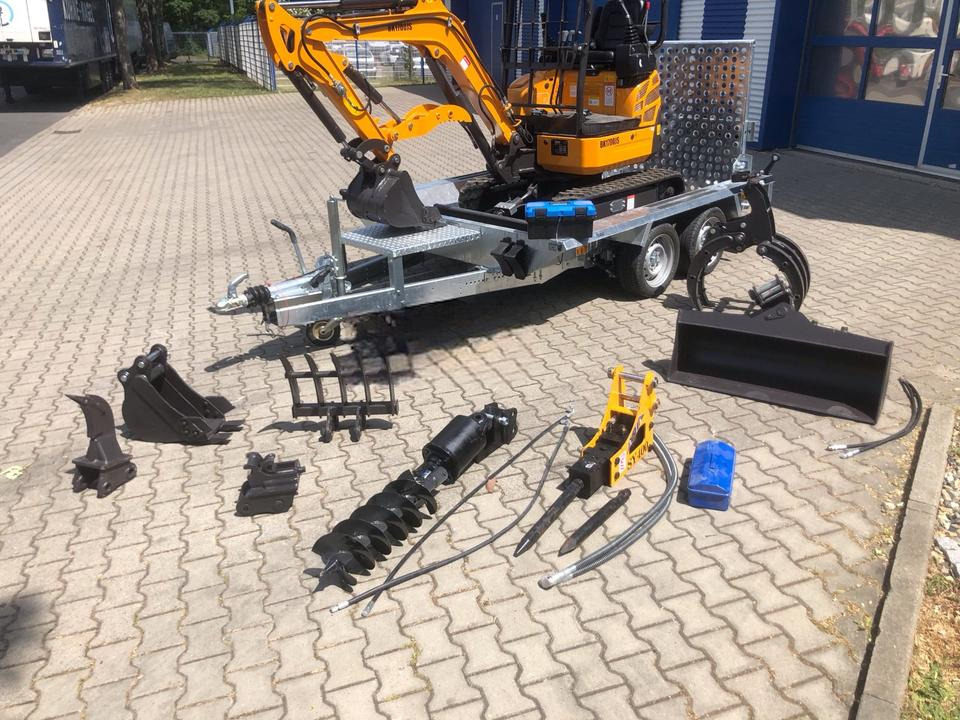 Minibagger BK1700JS +Tieflader +Zubehör *INKL.19% MWST*BERGER KRAUS*KUBOTA*JOYST*SOFORT! - Ekskavator mini, Trailer: gambar 3 Minibagger BK1700JS +Tieflader +Zubehör *INKL.19% MWST*BERGER KRAUS*KUBOTA*JOYST*SOFORT! - Ekskavator mini, Trailer: gambar 3
