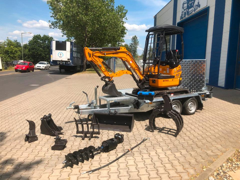 Minibagger BK1700JS + Tieflader + Zubehör *INKL.19% MWST*BERGER KRAUS*KUBOTA*JOYST*SOFORT! - Ekskavator mini, Trailer: gambar 2 Minibagger BK1700JS + Tieflader + Zubehör *INKL.19% MWST*BERGER KRAUS*KUBOTA*JOYST*SOFORT! - Ekskavator mini, Trailer: gambar 2