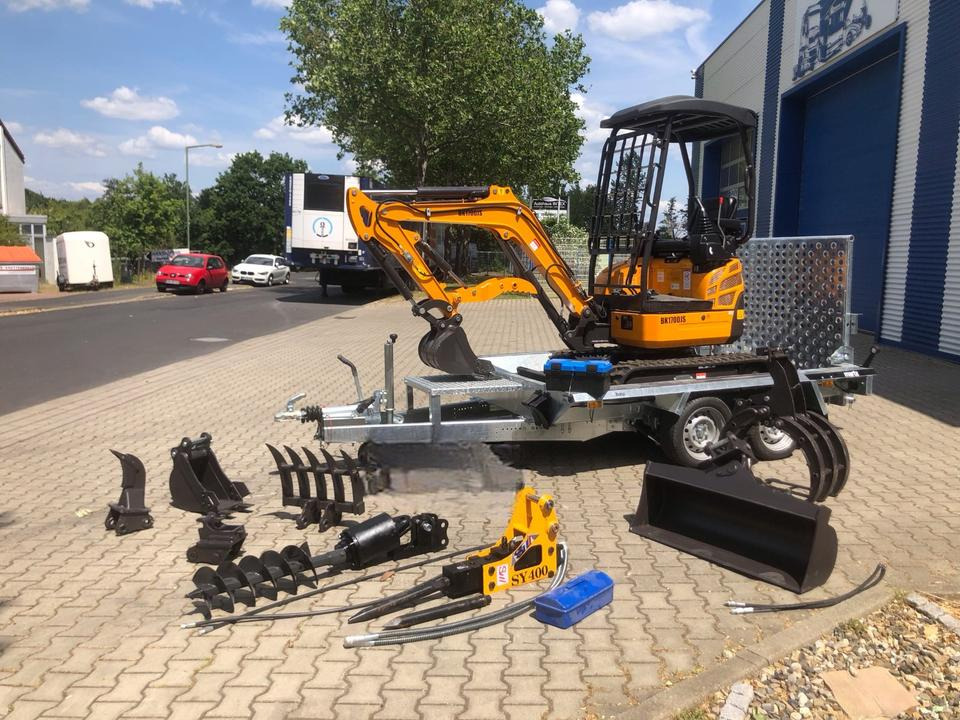 Minibagger BK1700JS +Tieflader +Zubehör *INKL.19% MWST*BERGER KRAUS*KUBOTA*JOYST*SOFORT! - Ekskavator mini, Trailer: gambar 2 Minibagger BK1700JS +Tieflader +Zubehör *INKL.19% MWST*BERGER KRAUS*KUBOTA*JOYST*SOFORT! - Ekskavator mini, Trailer: gambar 2