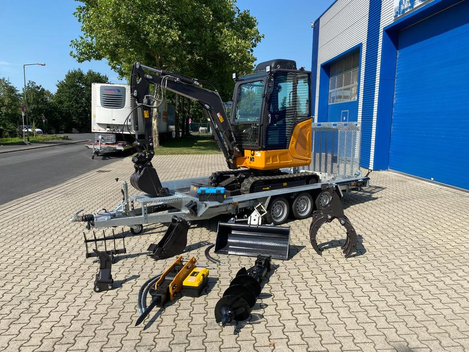 Minibagger BK2800ASR + Tieflader + Zubehör *INKL.19% MWST*BERGER KRAUS*KUBOTA*SCHWENKARM* VERSTELLFAHRWERK*KLIMA* - Ekskavator mini, Trailer: gambar 1 Minibagger BK2800ASR + Tieflader + Zubehör *INKL.19% MWST*BERGER KRAUS*KUBOTA*SCHWENKARM* VERSTELLFAHRWERK*KLIMA* - Ekskavator mini, Trailer: gambar 1