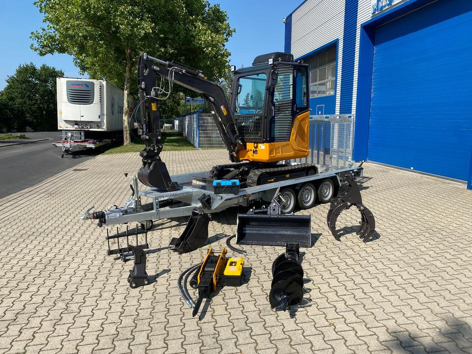 Minibagger BK2800ASR + Tieflader + Zubehör *INKL.19% MWST*BERGER KRAUS*KUBOTA*SCHWENKARM* VERSTELLFAHRWERK*KLIMA* - Ekskavator mini, Trailer: gambar 2 Minibagger BK2800ASR + Tieflader + Zubehör *INKL.19% MWST*BERGER KRAUS*KUBOTA*SCHWENKARM* VERSTELLFAHRWERK*KLIMA* - Ekskavator mini, Trailer: gambar 2