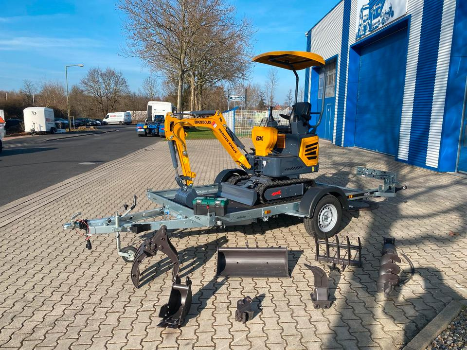 Minibagger BK950JS + Anhänger + Zubehör *INKL.19% MWST*BERGER KRAUS*JOYSTICK*SOFORT!* - Ekskavator mini, Trailer: gambar 1 Minibagger BK950JS + Anhänger + Zubehör *INKL.19% MWST*BERGER KRAUS*JOYSTICK*SOFORT!* - Ekskavator mini, Trailer: gambar 1