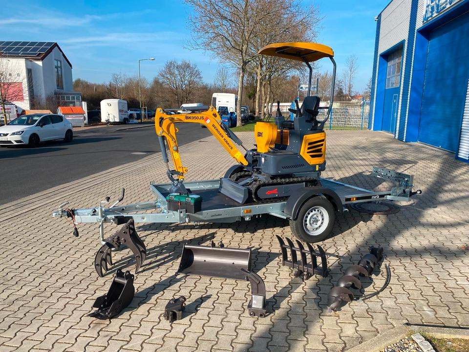 Minibagger BK950JS + Anhänger + Zubehör *INKL.19% MWST*BERGER KRAUS*JOYSTICK*SOFORT!* - Ekskavator mini, Trailer: gambar 2 Minibagger BK950JS + Anhänger + Zubehör *INKL.19% MWST*BERGER KRAUS*JOYSTICK*SOFORT!* - Ekskavator mini, Trailer: gambar 2
