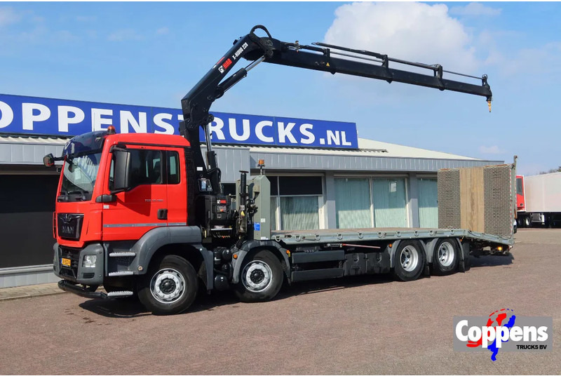 MAN TGS 35.360 8x2 Oprijwagen + HIAB 228 E 3 kraan. Radio grafisch + winch - Truk pengangkut mobil, Truk derek: gambar 1 MAN TGS 35.360 8x2 Oprijwagen + HIAB 228 E 3 kraan. Radio grafisch + winch - Truk pengangkut mobil, Truk derek: gambar 1