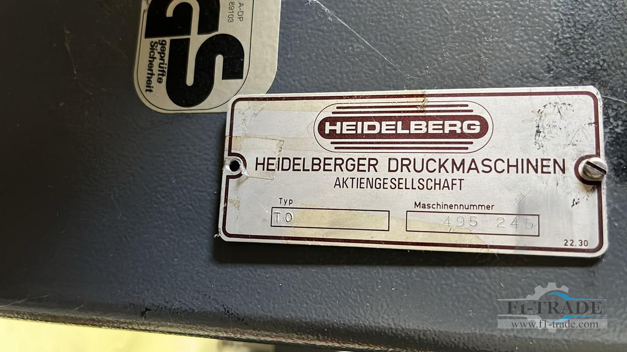Heidelberg TOK (15Mio.) - Mesin offset: gambar 5 Heidelberg TOK (15Mio.) - Mesin offset: gambar 5
