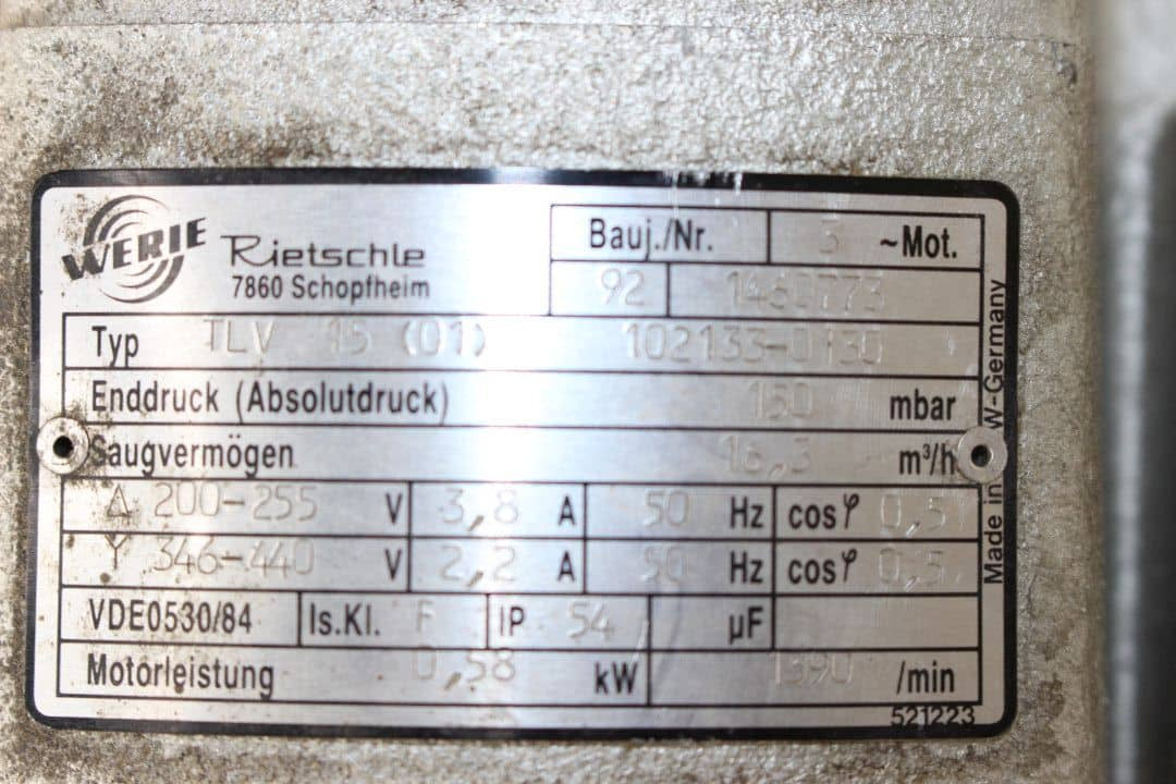 Rietschle TLV 15 (01) - Mesin industri: gambar 5 Rietschle TLV 15 (01) - Mesin industri: gambar 5