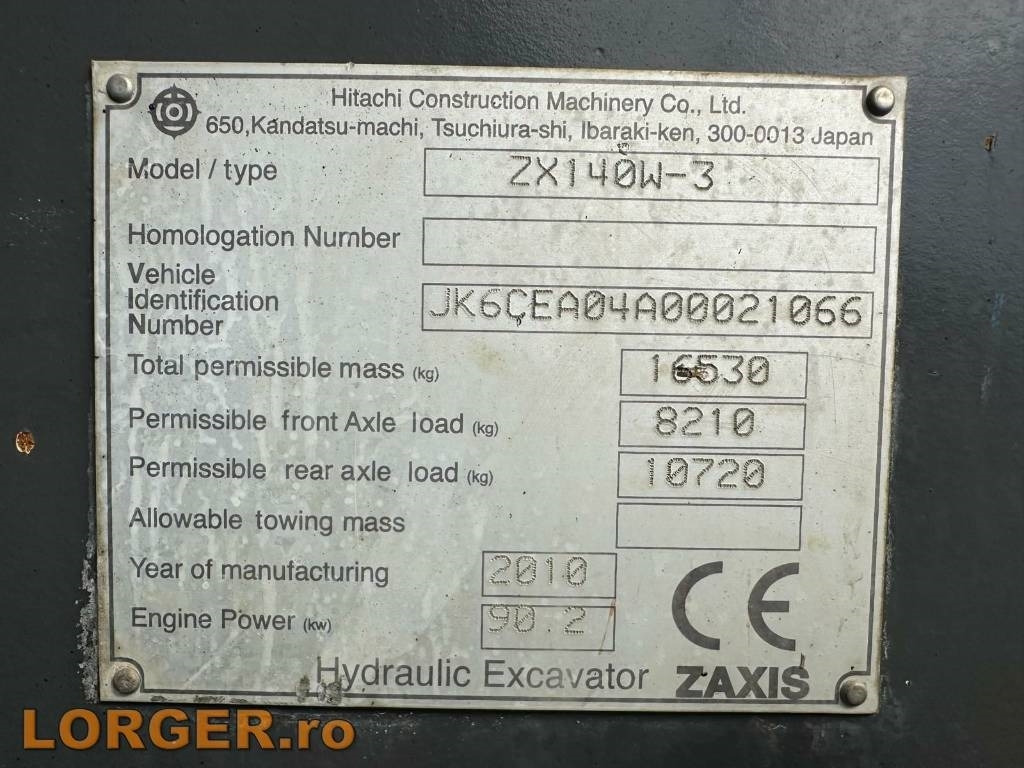 Leasing Hitachi ZX 140 W-3  Hitachi ZX 140 W-3: gambar 7