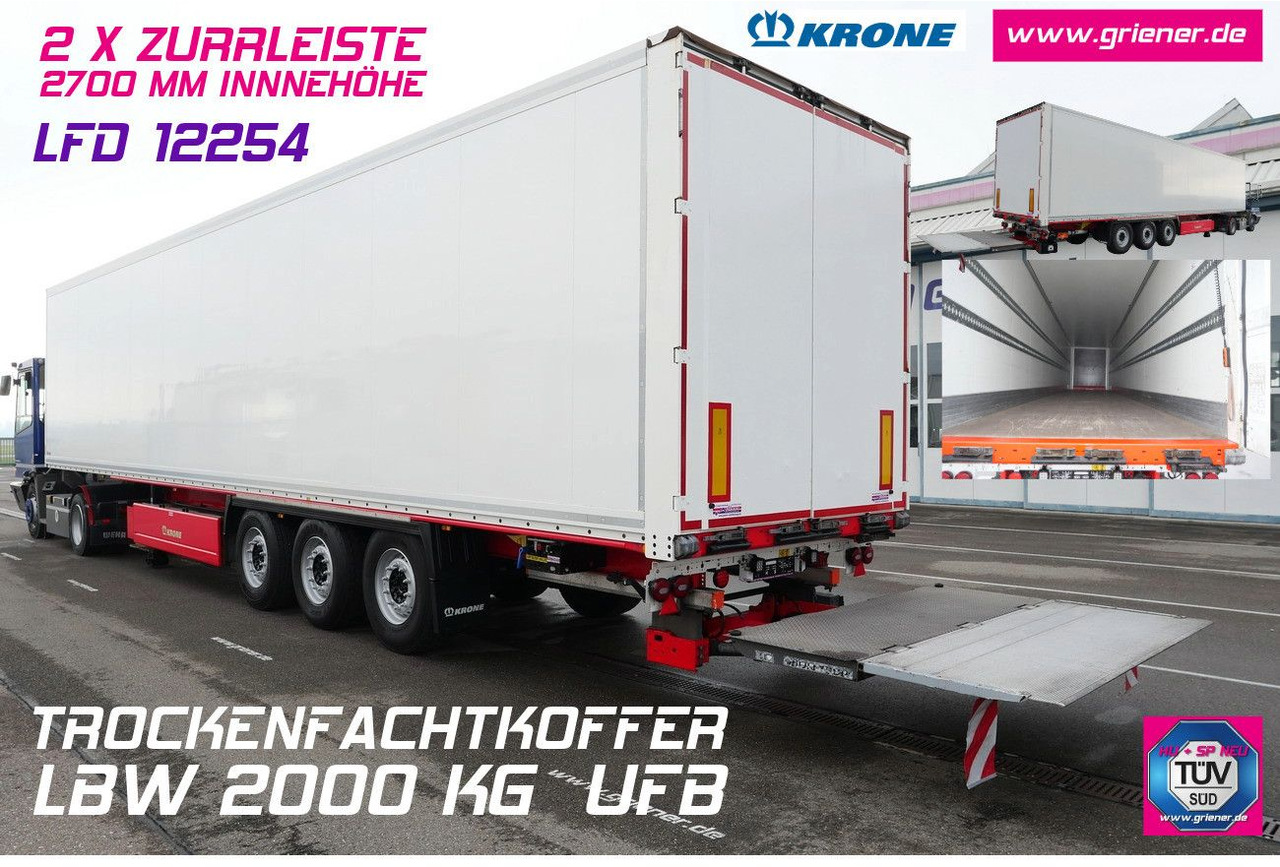 Krone SD 27/ LBW 2000 kg / 2 x ZURRLEISTE / DHOLLAND. - Semi-trailer kotak tertutup: gambar 1 Krone SD 27/ LBW 2000 kg / 2 x ZURRLEISTE / DHOLLAND. - Semi-trailer kotak tertutup: gambar 1