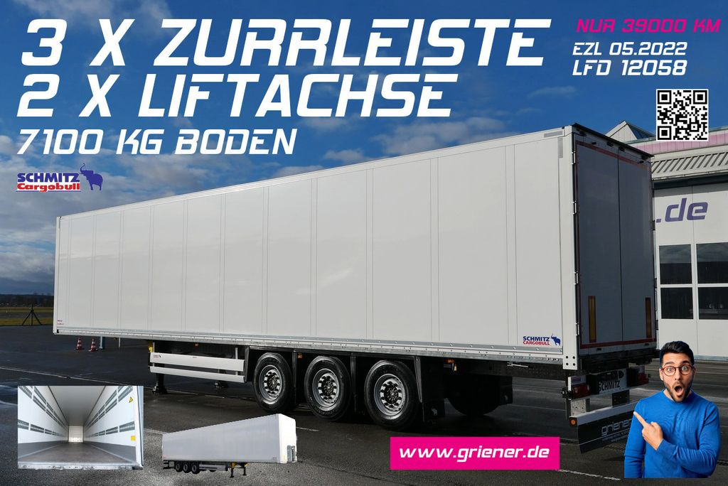 Schmitz Cargobull SKO 24/ 3 x ZURRLEISTE / LED/ LIFT 39 tsd km - Semi-trailer kotak tertutup: gambar 1 Schmitz Cargobull SKO 24/ 3 x ZURRLEISTE / LED/ LIFT 39 tsd km - Semi-trailer kotak tertutup: gambar 1