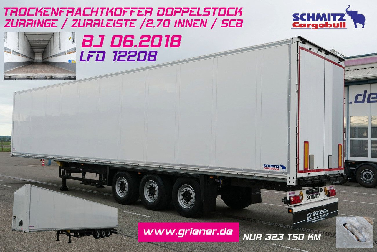 Schmitz Cargobull SKO 24/DOPPELSTOCK / ZURRLEISTE / LASI 12642 XL - Semi-trailer kotak tertutup: gambar 1 Schmitz Cargobull SKO 24/DOPPELSTOCK / ZURRLEISTE / LASI 12642 XL - Semi-trailer kotak tertutup: gambar 1