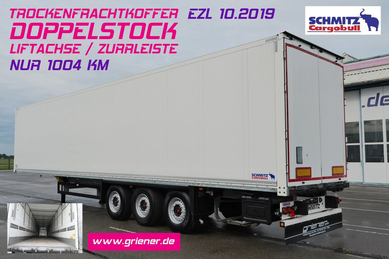 Schmitz Cargobull SKO 24/DOPPELSTOCK/ZURRLEISTE /nur 1 tsd km - Semi-trailer kotak tertutup: gambar 1 Schmitz Cargobull SKO 24/DOPPELSTOCK/ZURRLEISTE /nur 1 tsd km - Semi-trailer kotak tertutup: gambar 1