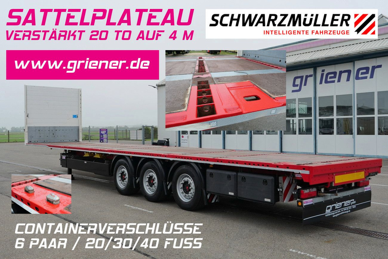 Schwarzmüller RH 80 / CONTAINER 1 x 40/2x20/1x 30 RUNGENTASCH - Semi-trailer flatbed: gambar 1 Schwarzmüller RH 80 / CONTAINER 1 x 40/2x20/1x 30 RUNGENTASCH - Semi-trailer flatbed: gambar 1