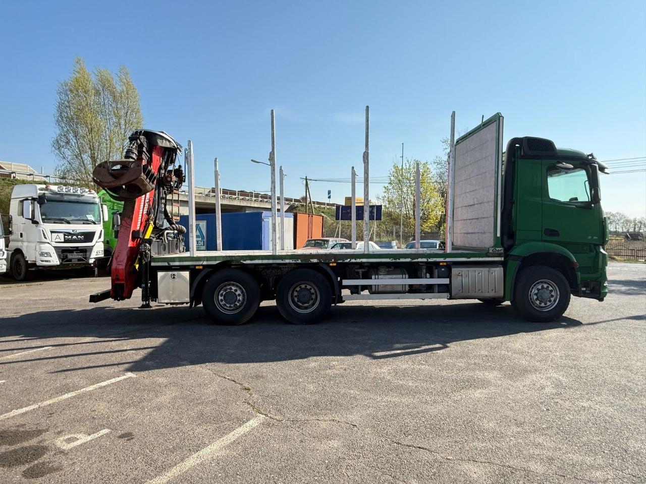 Mercedes-Benz Actros 2571 Holztransporter mit Kran - Truk logging, Truk derek: gambar 5 Mercedes-Benz Actros 2571 Holztransporter mit Kran - Truk logging, Truk derek: gambar 5