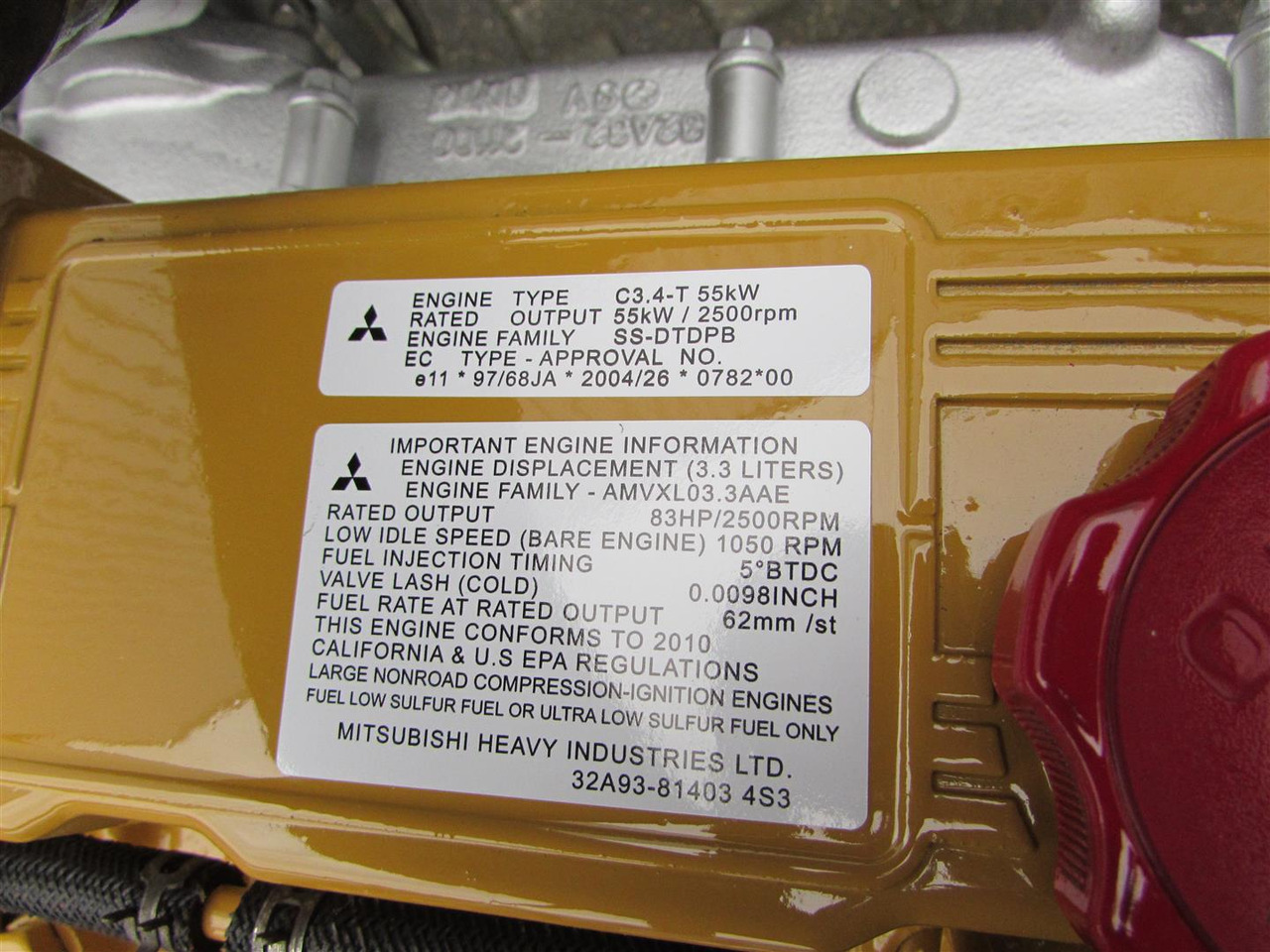CATERPILLAR / MITSUBISHI RECON S4S-DT73CWL CAT C3.4 55kW-2500Rpm - Mesin untuk Loader konstruksi: gambar 2 CATERPILLAR / MITSUBISHI RECON S4S-DT73CWL CAT C3.4 55kW-2500Rpm - Mesin untuk Loader konstruksi: gambar 2