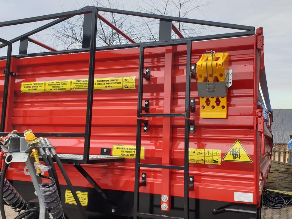 Trailer jungkit pertanian/ Tempat sampah baru Techmont Anhänger / Trailer / Remorque / Rimorchio / Прицеп двухосный тандем / Przyczepa tandem PTTCW 310 10 t: gambar 23