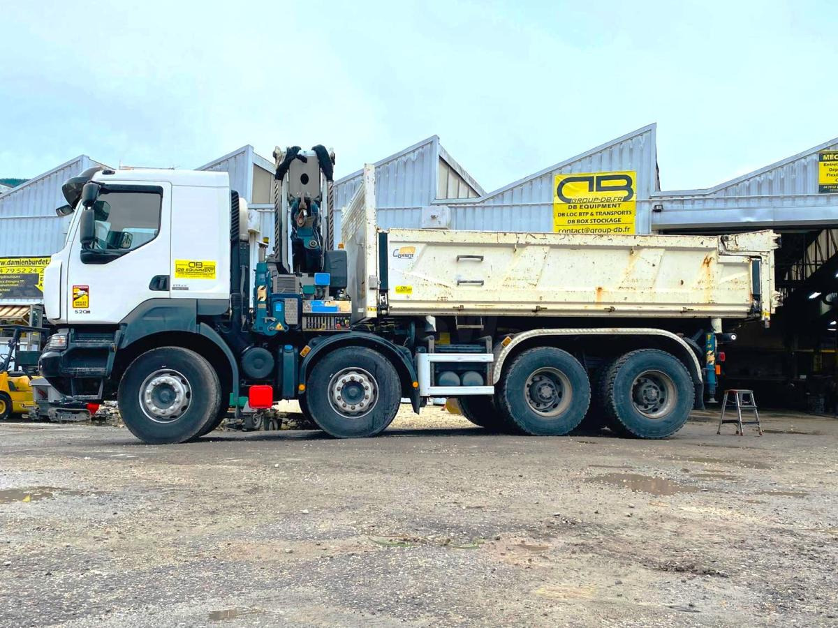 RENAULT KERAX 8x4 520 BIBENNE CIF GRUE CORMACH - Truk jungkit, Truk derek: gambar 2 RENAULT KERAX 8x4 520 BIBENNE CIF GRUE CORMACH - Truk jungkit, Truk derek: gambar 2