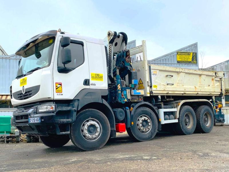 RENAULT KERAX 8x4 520 BIBENNE CIF GRUE CORMACH - Truk jungkit, Truk derek: gambar 1 RENAULT KERAX 8x4 520 BIBENNE CIF GRUE CORMACH - Truk jungkit, Truk derek: gambar 1