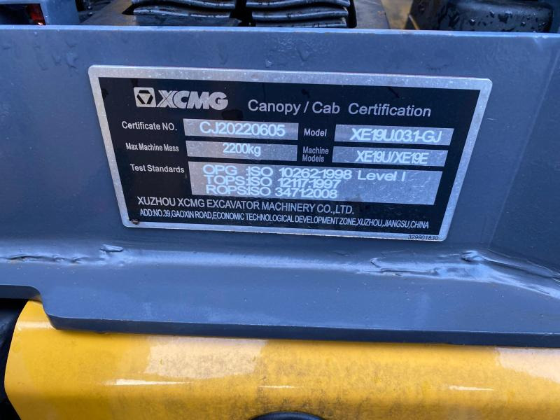 Ekskavator mini baru XCMG XE19E Mini pelle (NEUVE): gambar 18