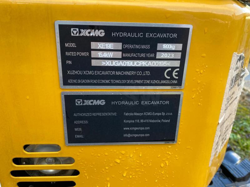 Ekskavator mini baru XCMG XE19E Mini pelle (NEUVE): gambar 17