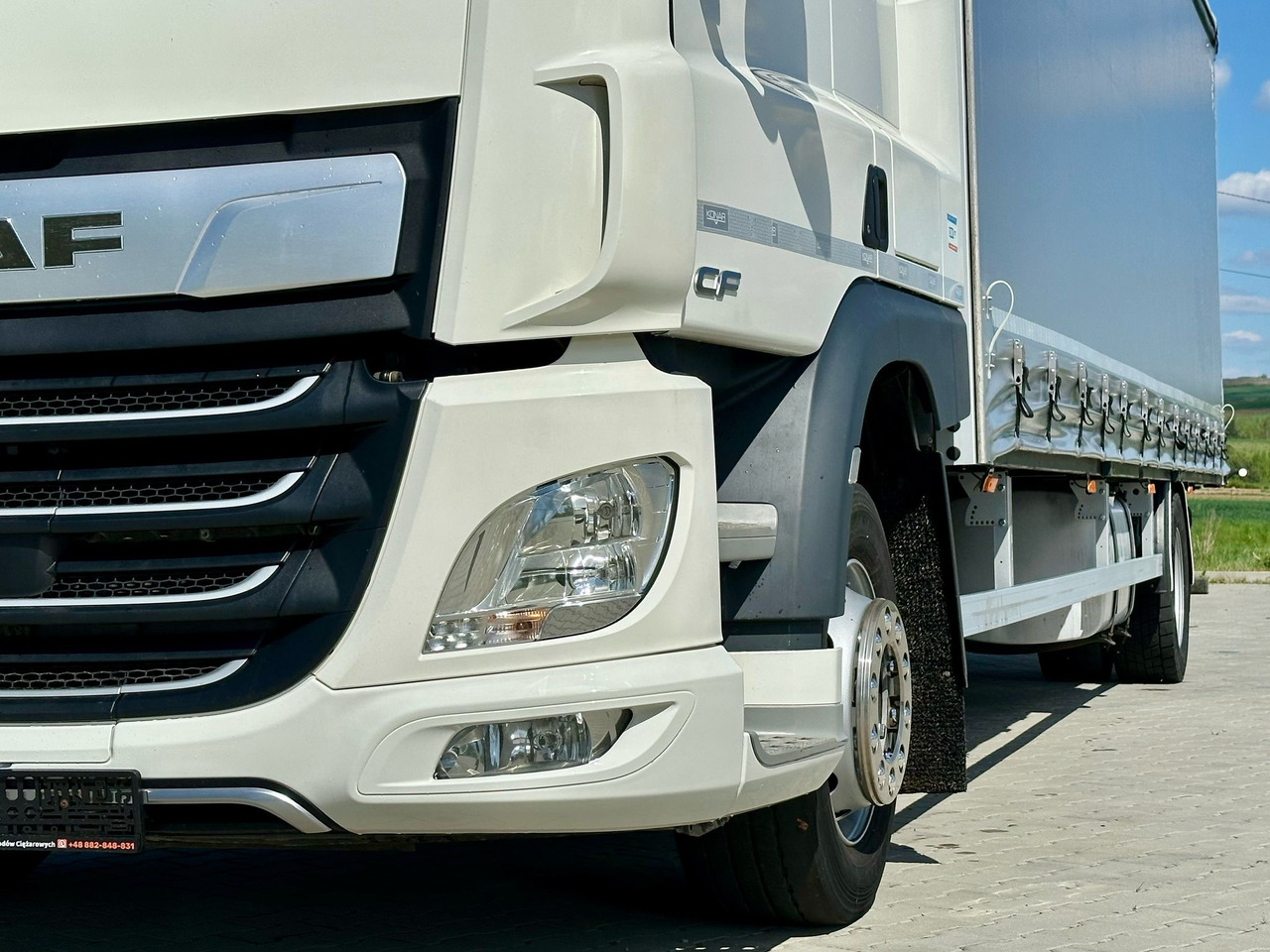 Truk dengan terpal samping DAF CF 320 / FIRANKA / 21 EUROPALET / SYPIALKA / AUTOMAT / KLIMA POSTOJOWA / 2021 ROK TO: gambar 8