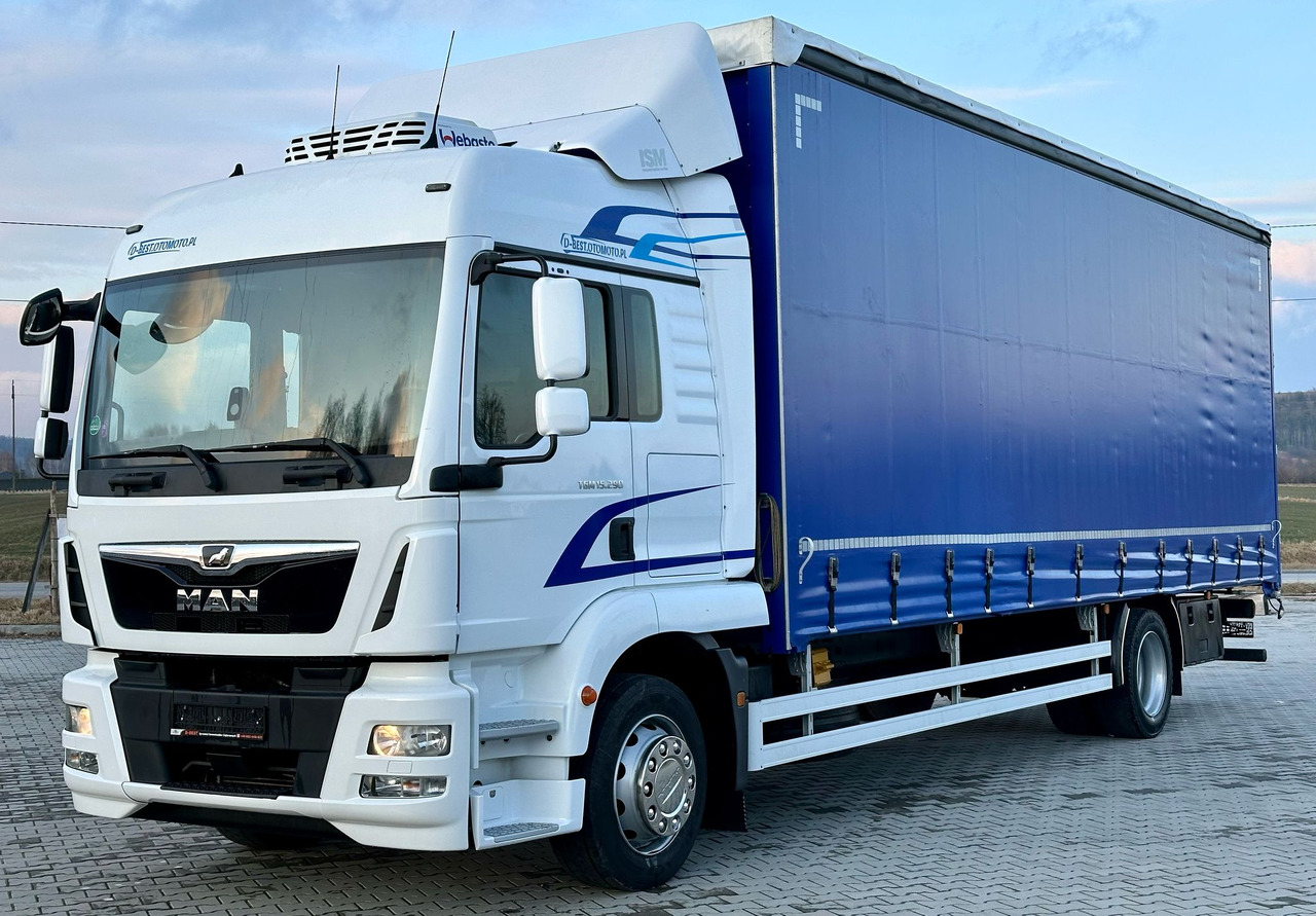 MAN TGM 15.290 / FIRANKA / 20 EUROPALET / AUTOMAT / SYPIALKA / DMC 16 T / 8 400 KG ŁADOWNOŚĆ - Truk dengan terpal samping: gambar 2 MAN TGM 15.290 / FIRANKA / 20 EUROPALET / AUTOMAT / SYPIALKA / DMC 16 T / 8 400 KG ŁADOWNOŚĆ - Truk dengan terpal samping: gambar 2