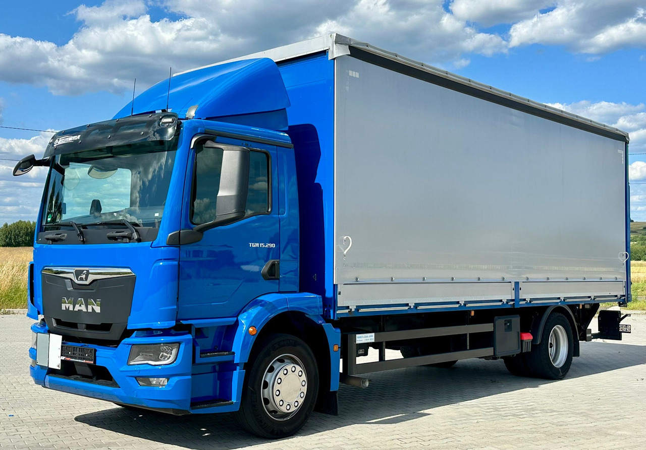 MAN TGM 15.290 / FIRANKA / WINDA / AUTOMAT / 2021 ROK / 18 EUROPALET / 15 T DMC - Truk dengan terpal samping: gambar 2 MAN TGM 15.290 / FIRANKA / WINDA / AUTOMAT / 2021 ROK / 18 EUROPALET / 15 T DMC - Truk dengan terpal samping: gambar 2