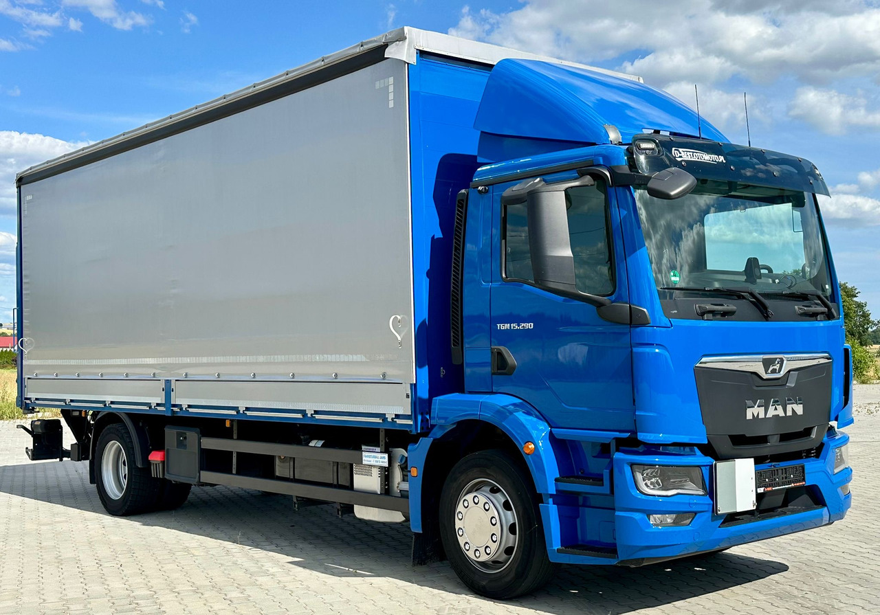 MAN TGM 15.290 / FIRANKA / WINDA / AUTOMAT / 2021 ROK / 18 EUROPALET / 15 T DMC - Truk dengan terpal samping: gambar 1 MAN TGM 15.290 / FIRANKA / WINDA / AUTOMAT / 2021 ROK / 18 EUROPALET / 15 T DMC - Truk dengan terpal samping: gambar 1