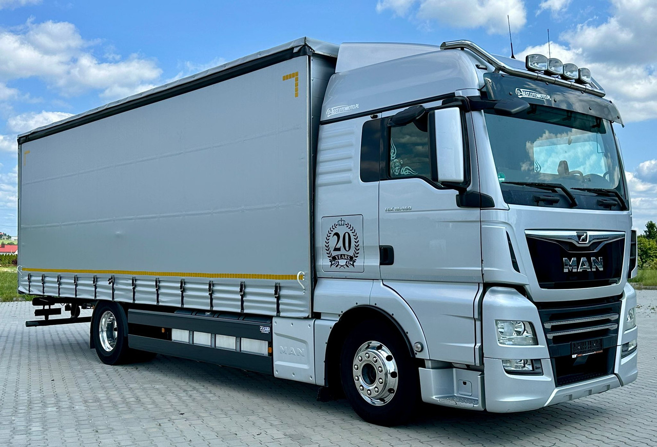 MAN TGX 18.460 / FIRANKA / 20 EUROPALET / ALUSY / SKÓRY / 260 TYS KM / 2019 ROK / Z NIEMIEC - Truk dengan terpal samping: gambar 1 MAN TGX 18.460 / FIRANKA / 20 EUROPALET / ALUSY / SKÓRY / 260 TYS KM / 2019 ROK / Z NIEMIEC - Truk dengan terpal samping: gambar 1