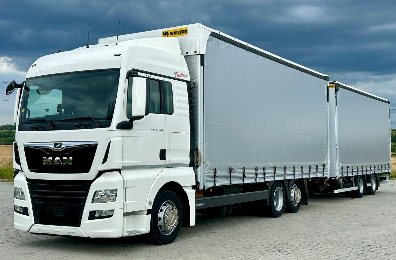 MAN TGX 26.460 / ZESTAW PRZEJAZDOWY / 38 PALET / AUTOMAT / SYPIALKA / PRZYCZEPA WIELTON / 2019 ROK / NISKI PRZEBIEG - Truk dengan terpal samping: gambar 1 MAN TGX 26.460 / ZESTAW PRZEJAZDOWY / 38 PALET / AUTOMAT / SYPIALKA / PRZYCZEPA WIELTON / 2019 ROK / NISKI PRZEBIEG - Truk dengan terpal samping: gambar 1