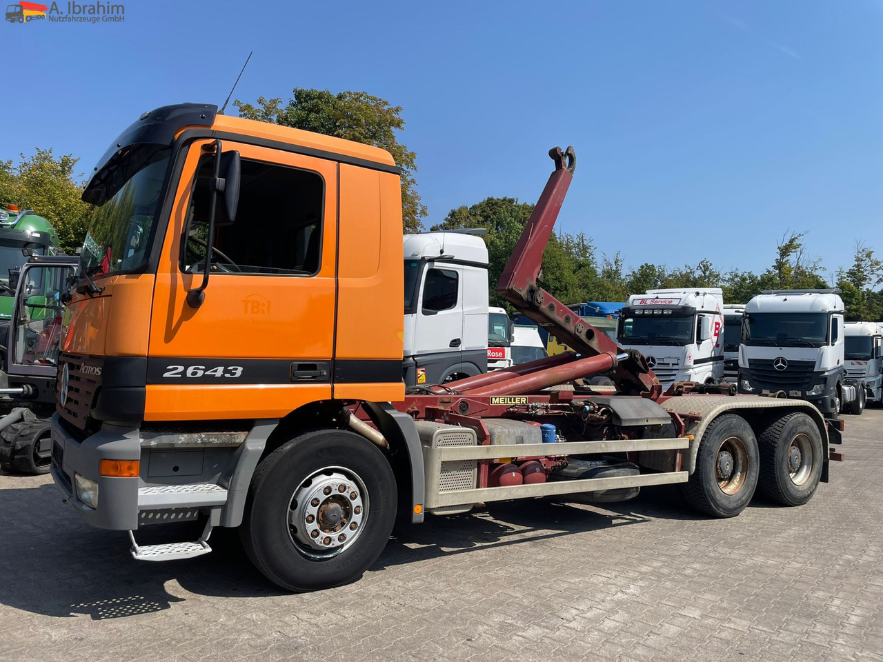 Mercedes-Benz 2643 6x4 | Blatt Luft | Meiller Haken, mp1 - Hook lift: gambar 1 Mercedes-Benz 2643 6x4 | Blatt Luft | Meiller Haken, mp1 - Hook lift: gambar 1