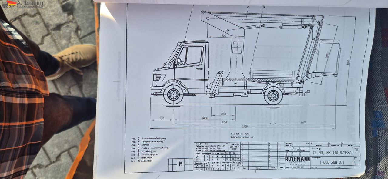 Mercedes-Benz 410D Ruthmann KL 90 Topzustand UVV gültig - Platform udara yang dipasang di truk: gambar 5 Mercedes-Benz 410D Ruthmann KL 90 Topzustand UVV gültig - Platform udara yang dipasang di truk: gambar 5