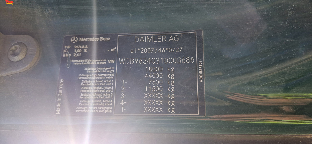 Tractor head Mercedes-Benz 1840 Actros, 3x vorhanden, identisch: gambar 6