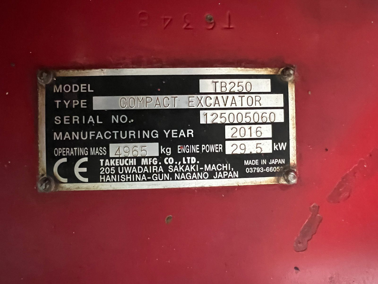 Takeuchi TB 250 V4 - Ekskavator mini: gambar 4 Takeuchi TB 250 V4 - Ekskavator mini: gambar 4