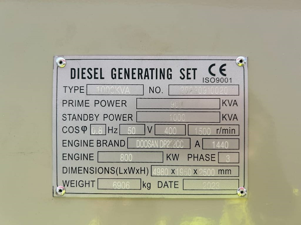Doosan DP222CC - 1000 kVA Generator - DPX-19859 - Genset: gambar 4 Doosan DP222CC - 1000 kVA Generator - DPX-19859 - Genset: gambar 4