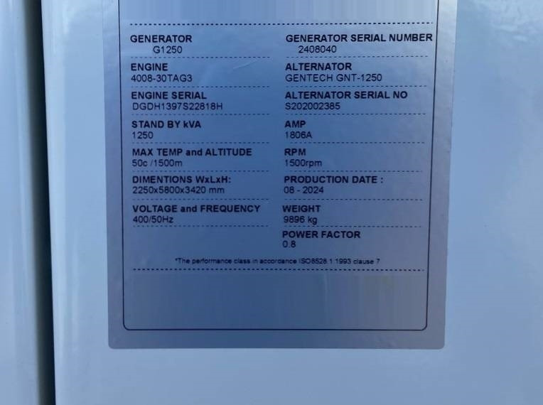 Perkins 4008TAG3 - 1.250 kVA Generator - DPX-21070 - Genset: gambar 4 Perkins 4008TAG3 - 1.250 kVA Generator - DPX-21070 - Genset: gambar 4