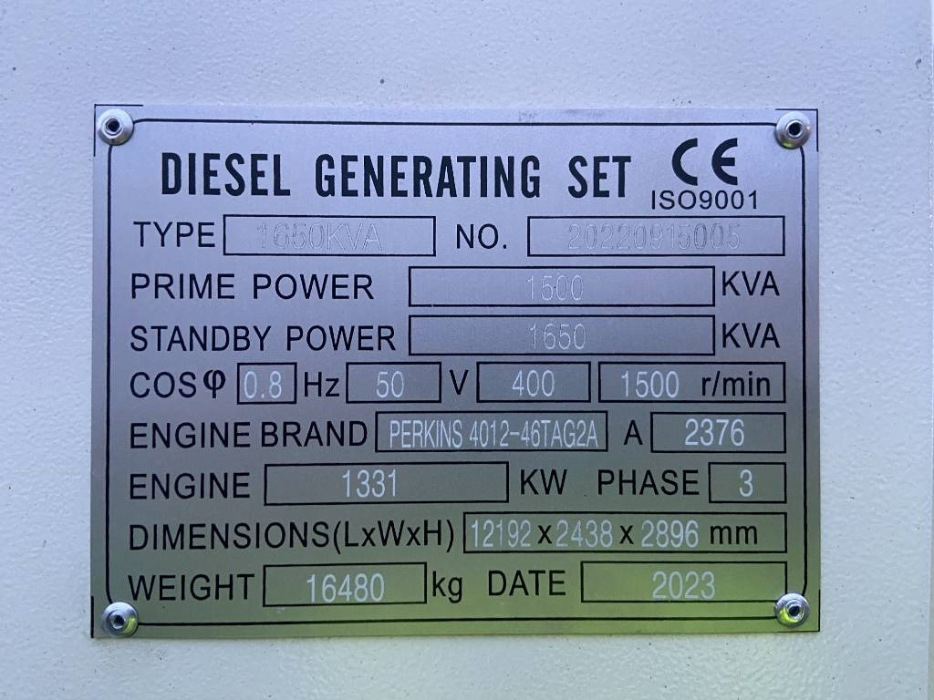Perkins 4012-46TAG2A - 1.650 kVA Generator - DPX-19823 - Genset: gambar 5 Perkins 4012-46TAG2A - 1.650 kVA Generator - DPX-19823 - Genset: gambar 5