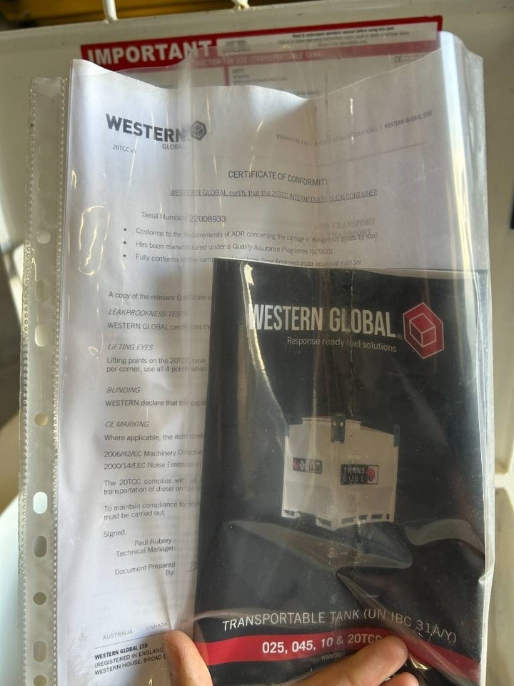 Western Global 20TCC - 2.000 Liter Diesel Tank - DPX-25083 - Tangki penyimpanan: gambar 5 Western Global 20TCC - 2.000 Liter Diesel Tank - DPX-25083 - Tangki penyimpanan: gambar 5