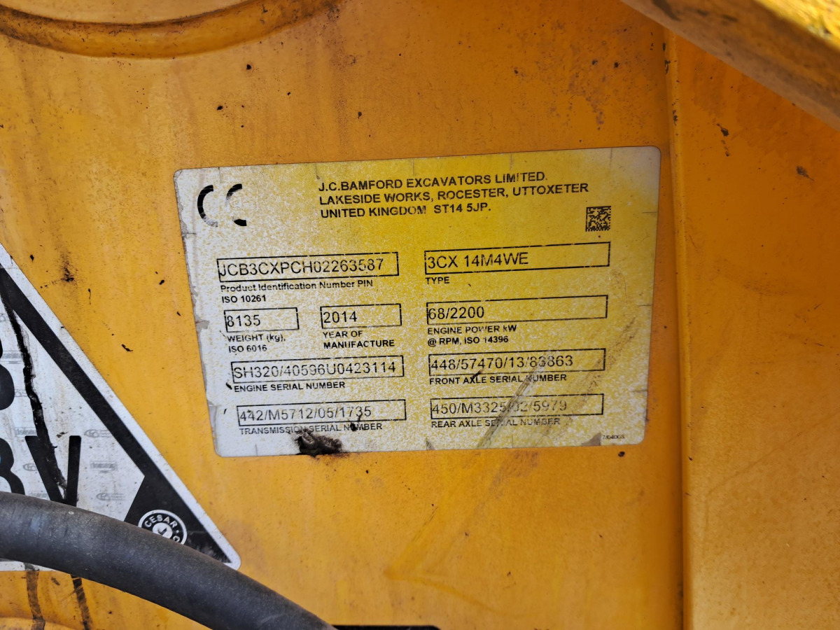Backhoe loader Koparko-ładowarka – JCB 3CX 14M4WE – 2014 – 8135 kg – wielofunkcyjna: gambar 10