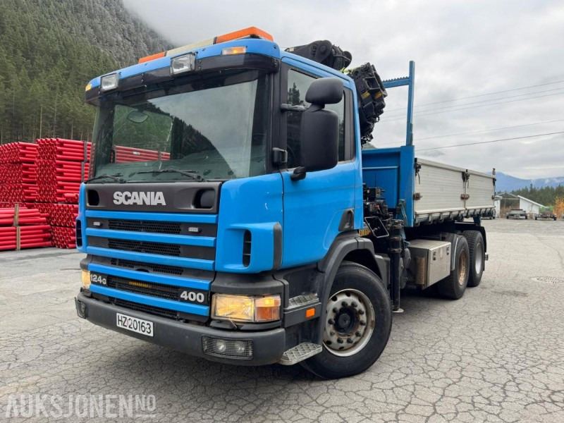 1997 Scania P124 400 kranbil med 3-veis tipp og klype - Truk derek: gambar 2 1997 Scania P124 400 kranbil med 3-veis tipp og klype - Truk derek: gambar 2
