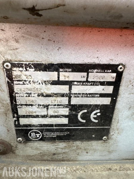2004 Cargo Cbe 25 truck med lader, sideskyv av gafler - Forklift: gambar 5 2004 Cargo Cbe 25 truck med lader, sideskyv av gafler - Forklift: gambar 5