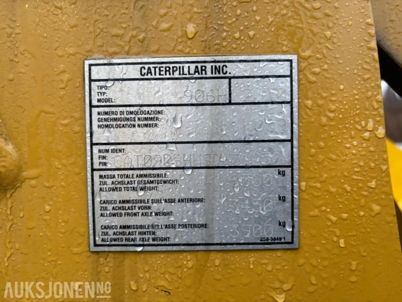 Wheel loader 2010 CAT 906H HJULLASTER. 1596TIMER. SKUFFE. TELLEFSDAL VPL PLOG. HOLMS FEIEKOST. CAT PALLEGAFFLER: gambar 45 Wheel loader 2010 CAT 906H HJULLASTER. 1596TIMER. SKUFFE. TELLEFSDAL VPL PLOG. HOLMS FEIEKOST. CAT PALLEGAFFLER: gambar 45