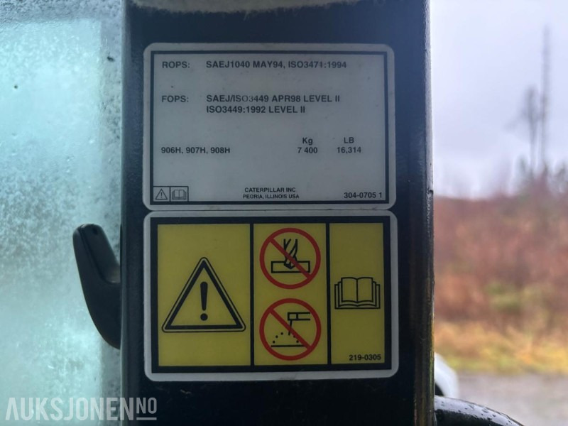 Wheel loader 2010 CAT 906H HJULLASTER. 1596TIMER. SKUFFE. TELLEFSDAL VPL PLOG. HOLMS FEIEKOST. CAT PALLEGAFFLER: gambar 21 Wheel loader 2010 CAT 906H HJULLASTER. 1596TIMER. SKUFFE. TELLEFSDAL VPL PLOG. HOLMS FEIEKOST. CAT PALLEGAFFLER: gambar 21