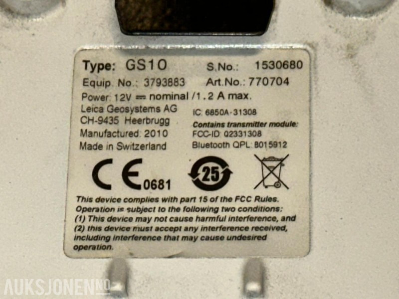 Membangun inventaris 2010 Leica GNSS GPS-utstyr – komplett sett til oppmåling: gambar 9