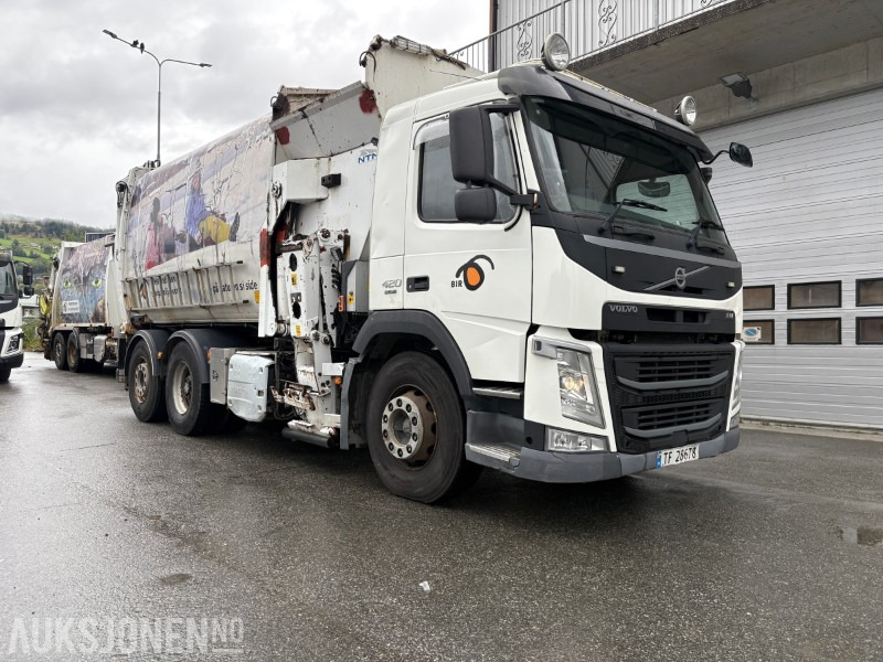 2014 Volvo FM420 EURO 6 sidelaster / komprimatorbil / renovasjonsbil - EU godkjent til 31.08.2026 - Truk sampah: gambar 2 2014 Volvo FM420 EURO 6 sidelaster / komprimatorbil / renovasjonsbil - EU godkjent til 31.08.2026 - Truk sampah: gambar 2