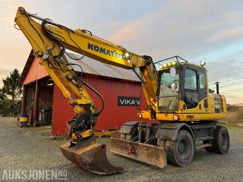 2015 Komatsu PW 160-8 Velutstyrt hjulgraver med Engcon rototilt, Leica GPS og sentralsmøring - Ekskavator: gambar 1 2015 Komatsu PW 160-8 Velutstyrt hjulgraver med Engcon rototilt, Leica GPS og sentralsmøring - Ekskavator: gambar 1