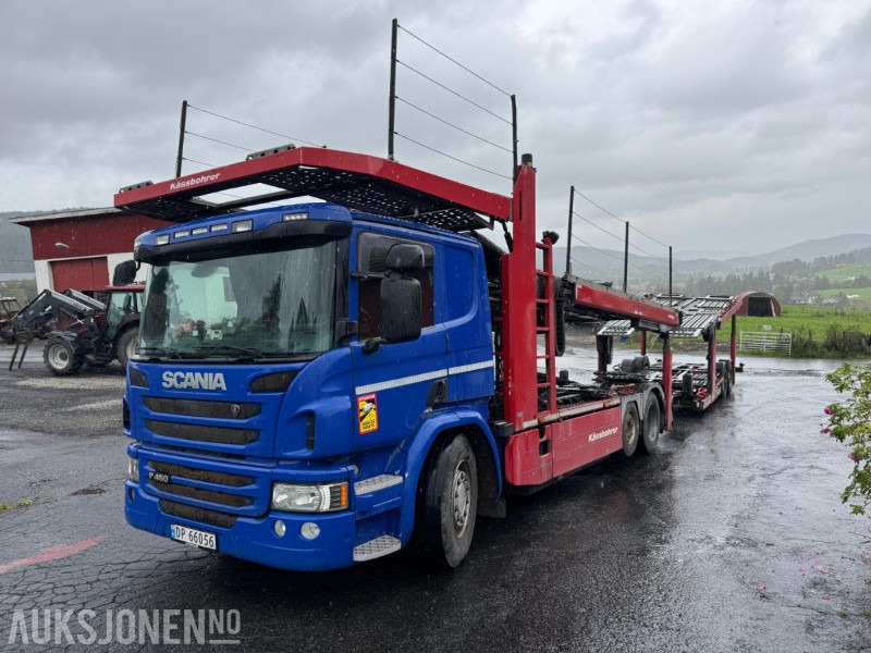 2015 Scania P 450 biltransport med henger / EU-godkjent - Truk pengangkut mobil: gambar 1 2015 Scania P 450 biltransport med henger / EU-godkjent - Truk pengangkut mobil: gambar 1