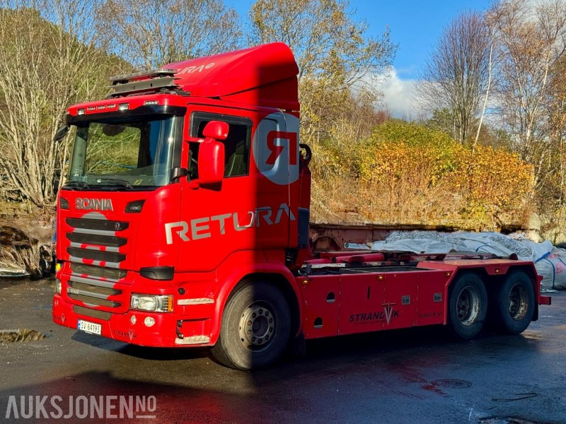 2015 Scania R-serie - Krokbil - Eu-godkjent til 01/26 - Km: 379186 - Hook lift: gambar 1 2015 Scania R-serie - Krokbil - Eu-godkjent til 01/26 - Km: 379186 - Hook lift: gambar 1